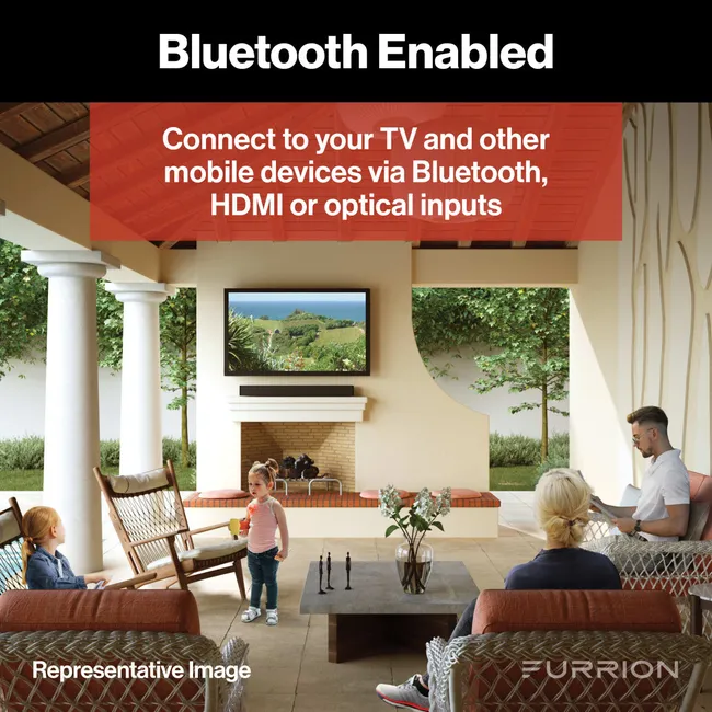 Furrion - Aurora 2.1 Outdoor Soundbar Speaker with Built-in Subwoofer, Bluetooth, HDMI & Optical Inputs