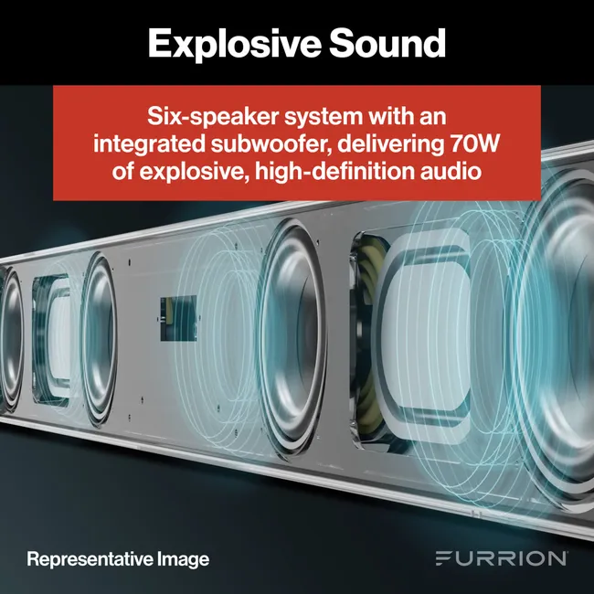 Furrion - Aurora 2.1 Outdoor Soundbar Speaker with Built-in Subwoofer, Bluetooth, HDMI & Optical Inputs