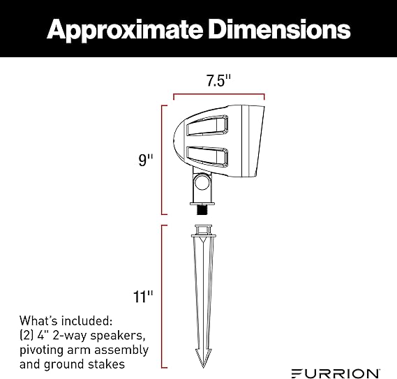 Furrion - Aurora® 4" Landscape Speakers - Veranda Series, 2-Pack