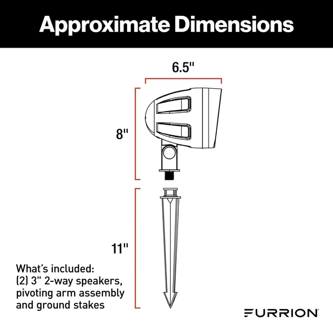 Furrion - Aurora® 3" Landscape Speakers - Terrace Series, 2-Pack