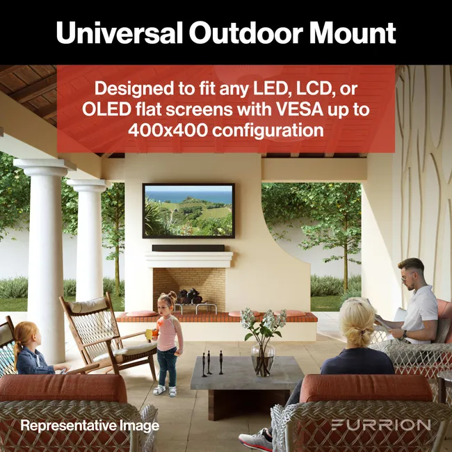 Furrion - Aurora Universal Full-Motion Outdoor TV Wall Mount