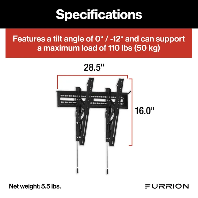 Furrion - Aurora® Universal Outdoor TV Fixed Tilt Mount - For 43-65” TVs