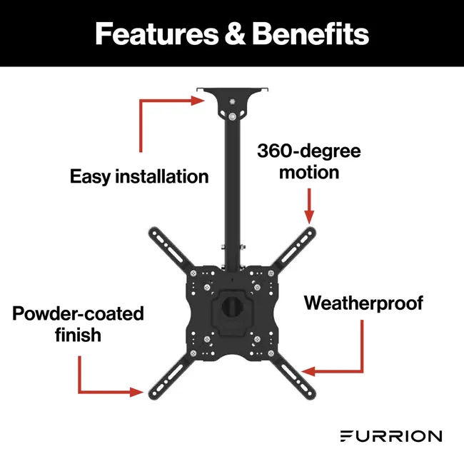 Furrion - Aurora Universal Outdoor Ceiling Full Motion Mount