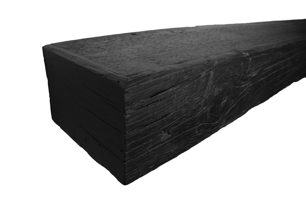 MagraHearth Mantel rustic barn wood 6' ebony