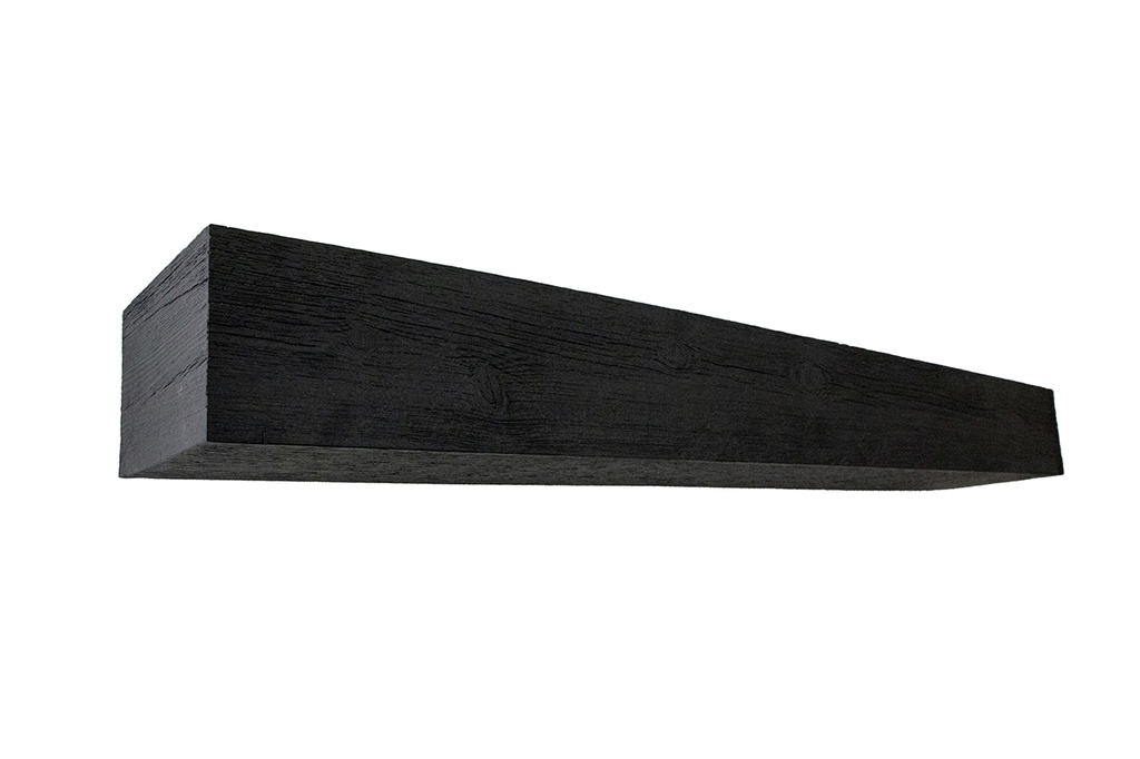 MagraHearth Mantel natural wood 4' ebony