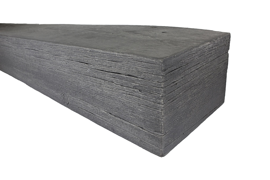 MagraHearth Mantel natural wood 6' graphite