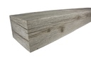 MagraHearth Mantel natural wood 4' silver