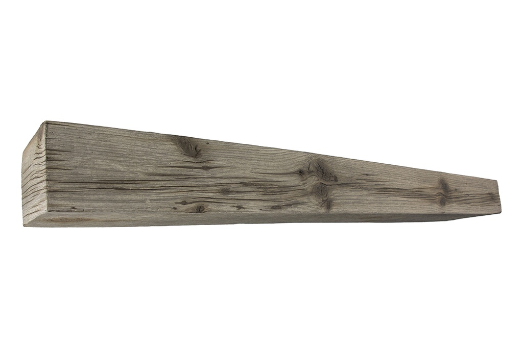 MagraHearth Mantel natural wood 5' silver