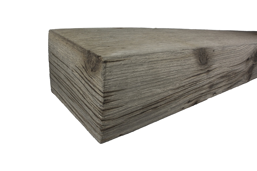 MagraHearth Mantel natural wood 5' silver