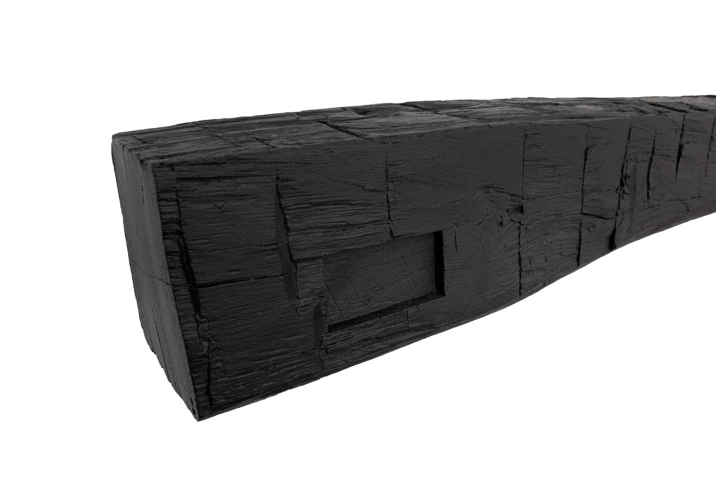 MagraHearth Mantel mortise barn beam 5' ebony