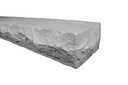 MagraHearth Mantel chiseled stone 5' grey