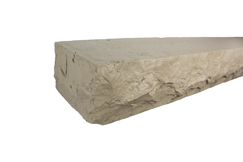 MagraHearth Mantel chiseled stone 6' buff