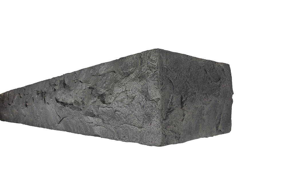 MagraHearth Mantel chiseled stone 6' graphite