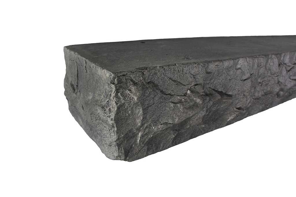 MagraHearth Mantel chiseled stone 6' graphite