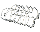 Primo - Rib Rack, 5-Slot, for XL 400, LG 300, JR 200, Kamado