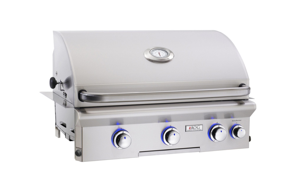 AOG - 30" L Series Built-In Grill with Lights (Natural Gas)(Back Burner)SI