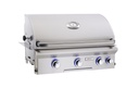 AOG - 30" L Series Built-In Grill with Lights (Natural Gas)(Back Burner)SI