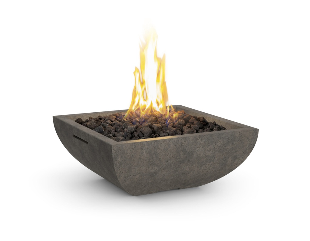 American Fyre Designs - Fire Bowl, Bordeaux P SQR (Dark Basalt)(Natural Gas)