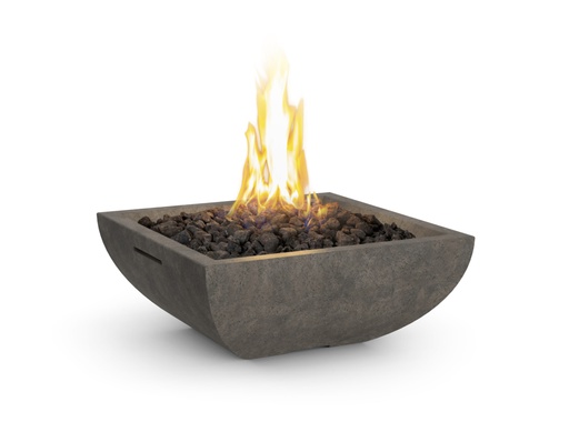 [431-DB-11-M6NC] American Fyre Designs - Fire Bowl, Bordeaux P SQR (Dark Basalt)(Natural Gas)