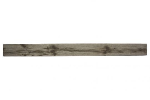 [NAT-5-SLV] MagraHearth - Mantel natural wood 5' silver